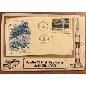 U.S.A. 7/20/1969, Man's 1st Landing On The Moon, First Day of Issue, New Sealed